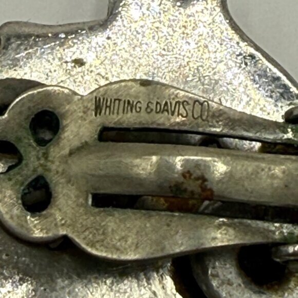 Vintage Silver-Tone Ornate Swirl Clip-On Earrings - Picture 11 of 13